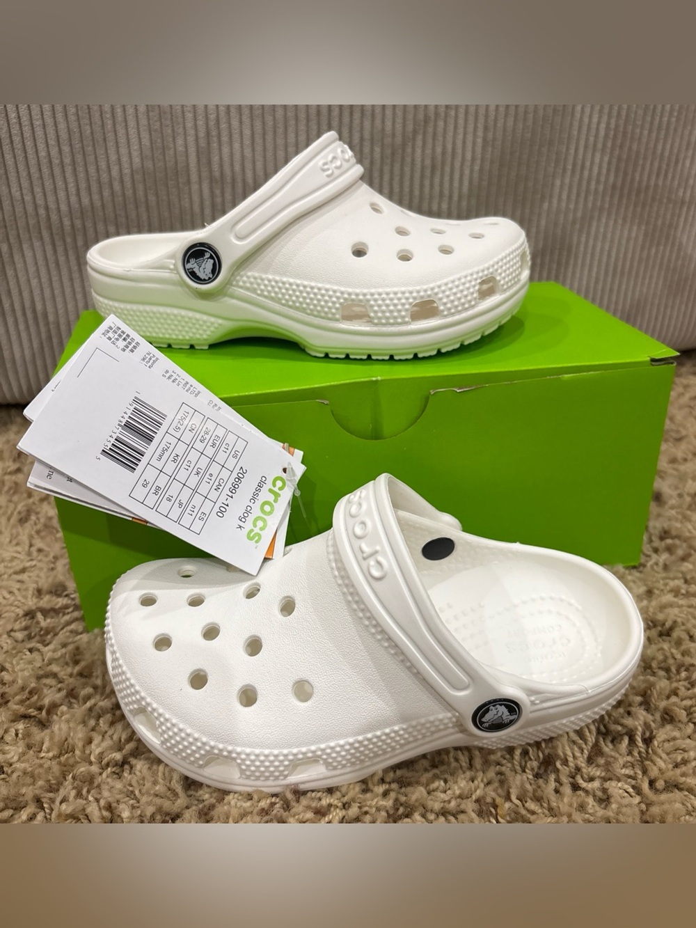 Crocs Kids Classic Clog Little Kid / Toddler White 11